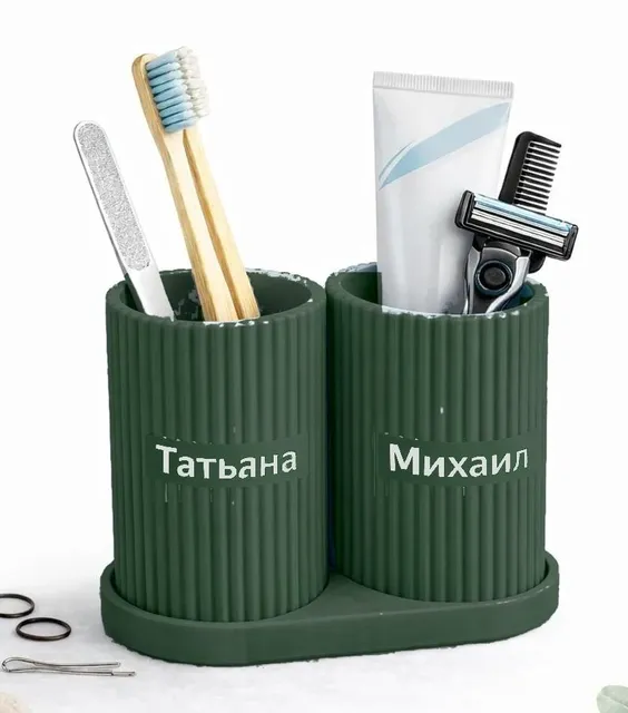Стаканчики для зубных щёток именные Taivella VoxaBRST-111, зелёный