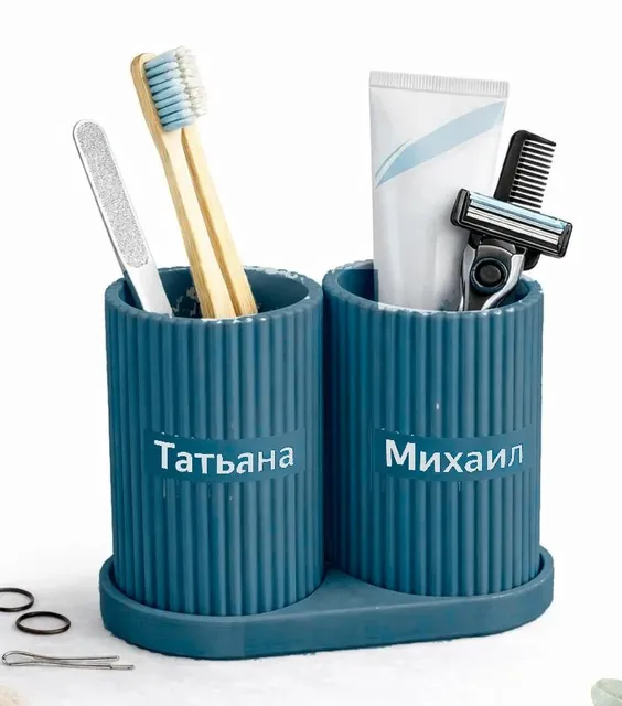 Стаканчики для зубных щёток именные Taivella VoxaBRST-111, бирюзовый